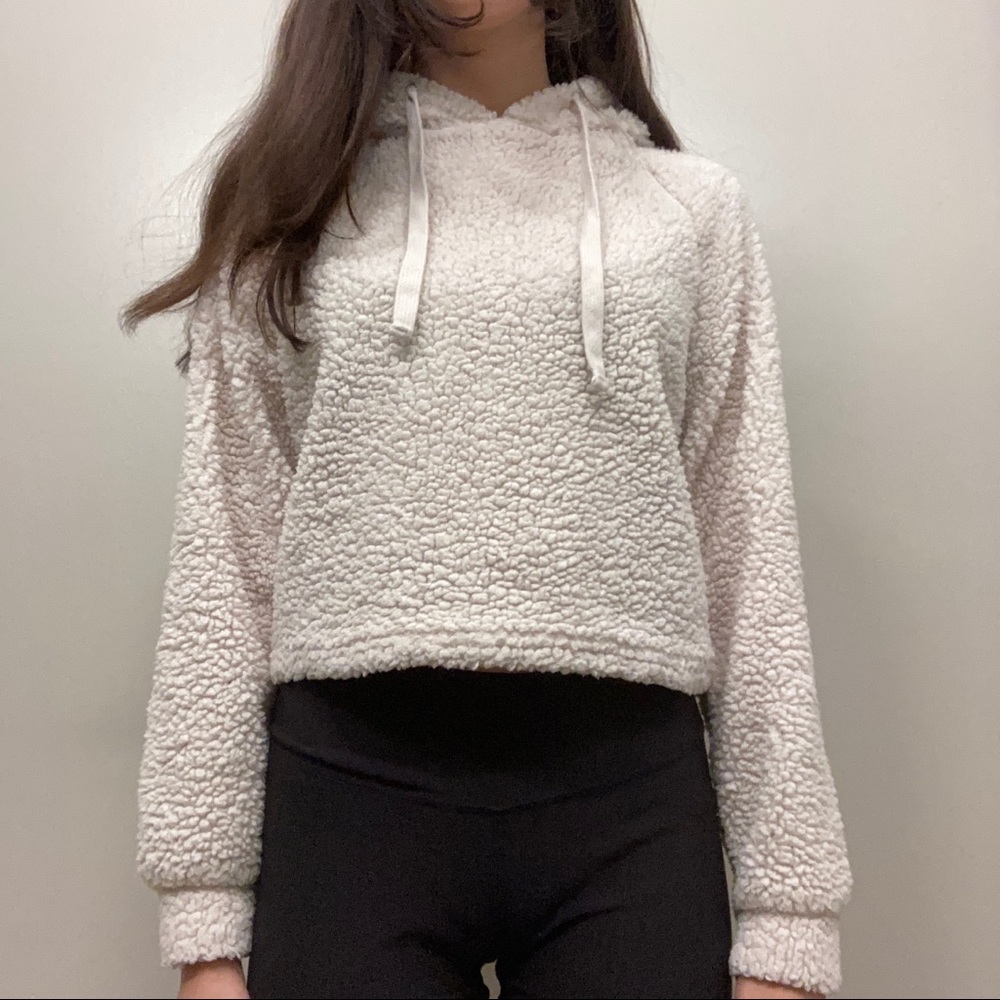 Faux Sherpa hoodie